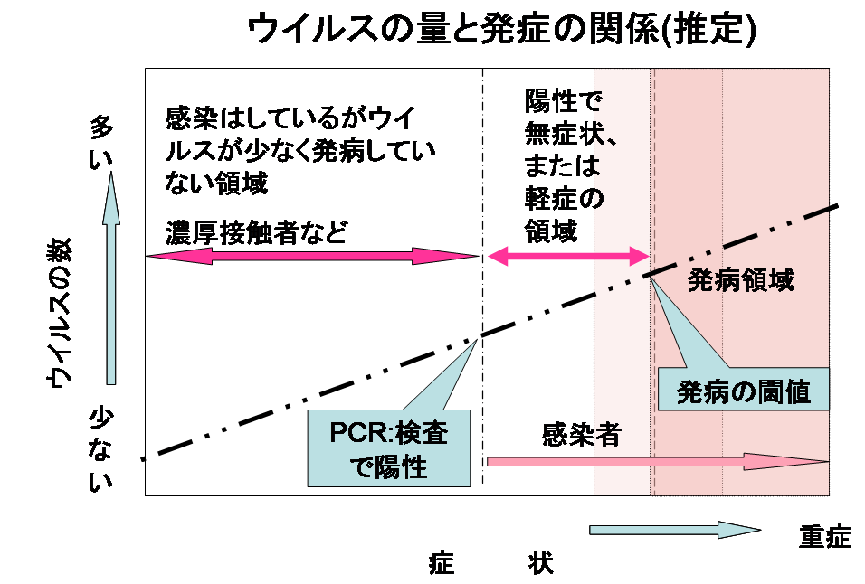 ウイルスの量と発症の関係