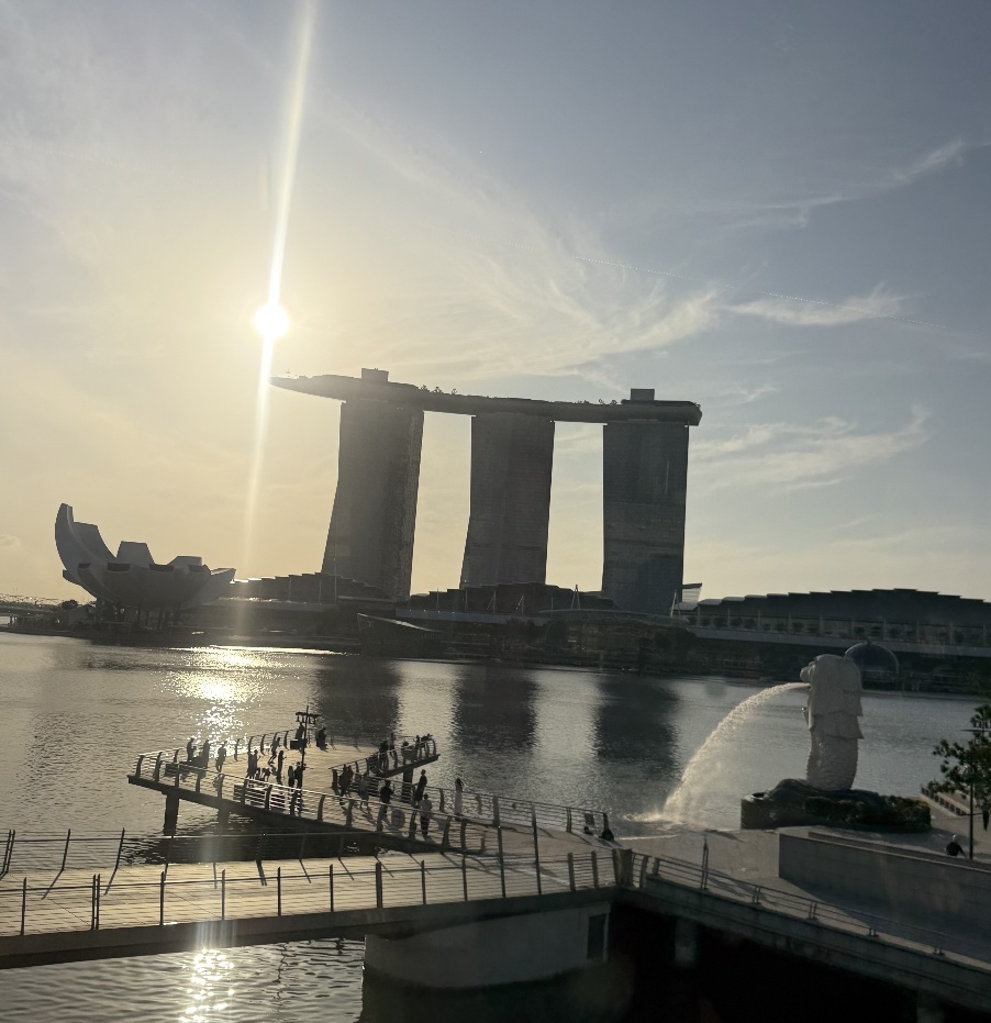 The rising sun in Singapore